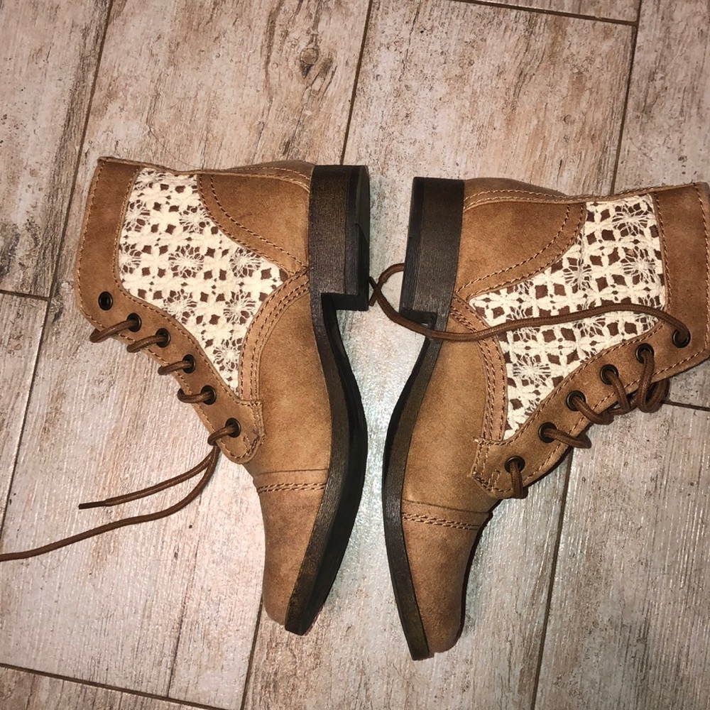 Candies lace and brown booties